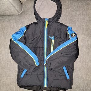 Protection System Black Bubble Jacket Winter Coat Hooded Zip Up Kids Boy…